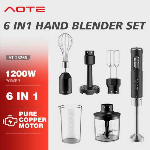 AOTE跨境多合一搅拌机料理棒纯铜电机婴儿辅食机Hand Blender
