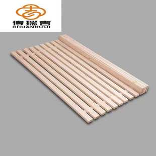 床板实木排骨架硬木板杉木防潮铺板原木条板折叠厂家直销全实木