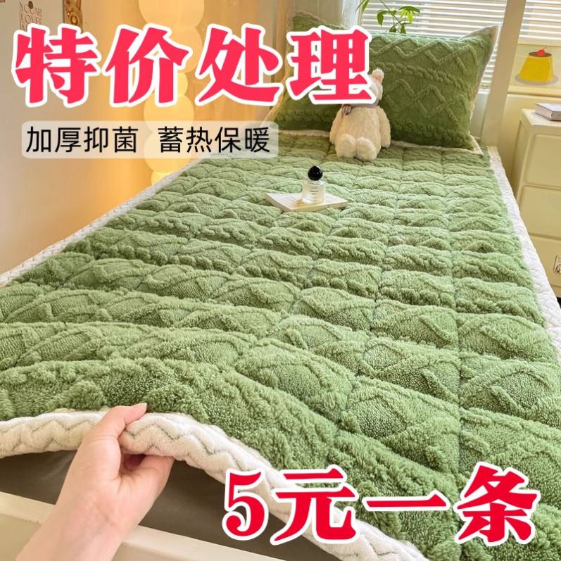 加厚超暖牛奶绒床垫铺底褥子加绒床单毛毯床盖新款宿舍床垫塔芙绒