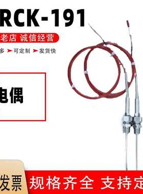 上仪WRCK-191铠装热电偶 T型温度传感器 可弯曲带2m补偿导线三厂
