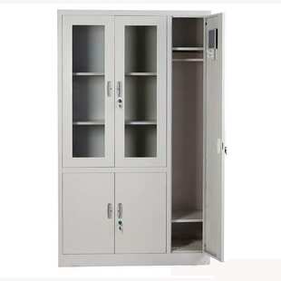 五门玻璃办公柜5门职员柜铁制更衣柜鞋柜储物柜员工更衣箱
