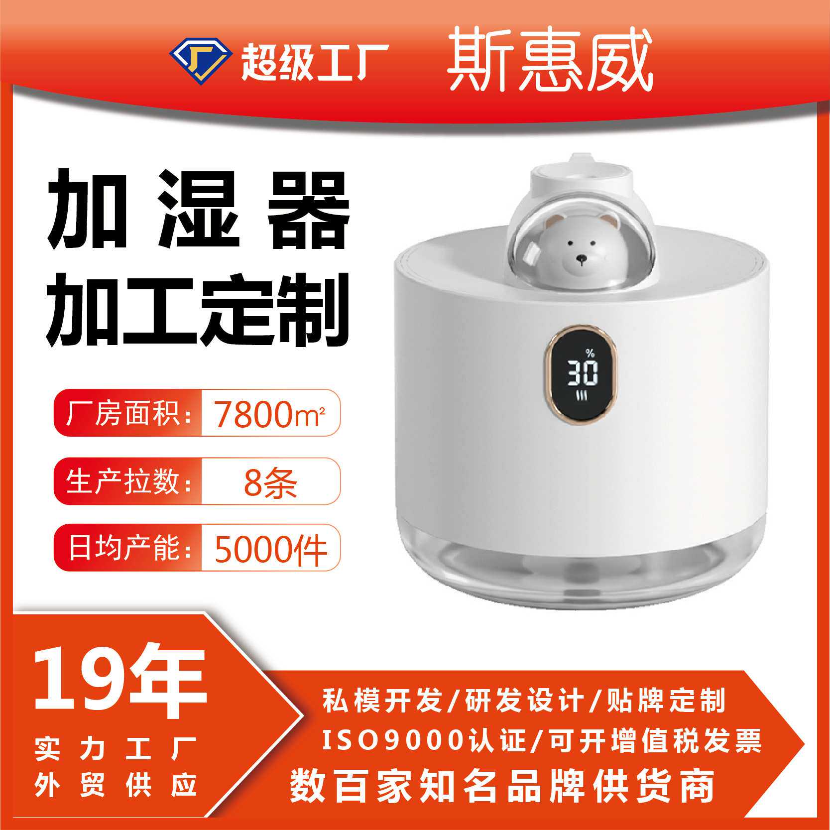 跨境新款USB萌宠加湿器 充电便携卡通可爱儿童女学生床头灯补水仪