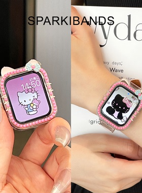 适用于iwatch11代苹果s9手表8可爱7猫耳朵41MM硬壳45MM苹果watch保护壳s6手表配件s5抗震4防摔44保护壳41MM冬