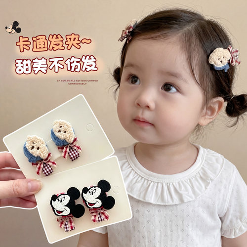 儿童甜美发夹宝宝全包布艺发卡