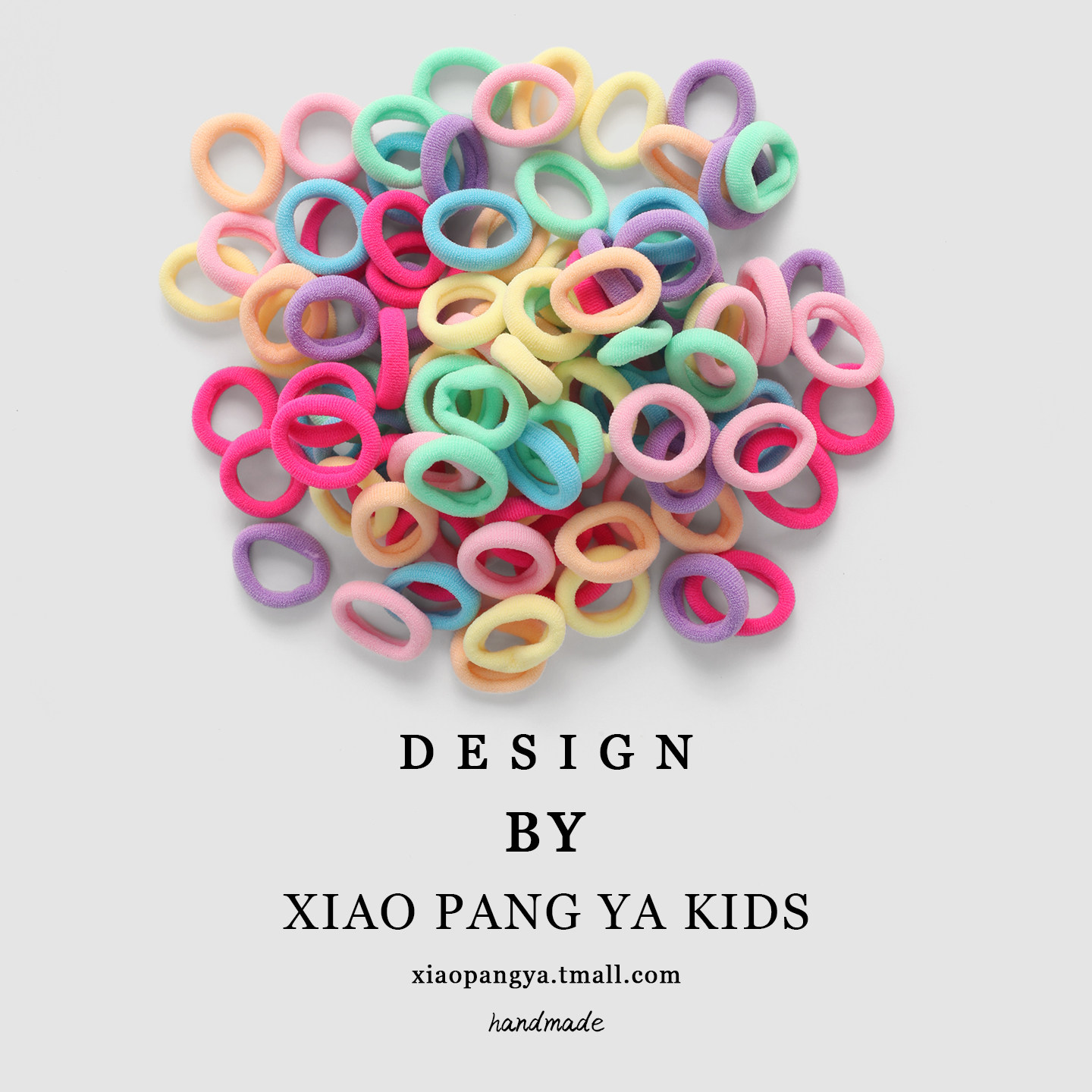 100根儿童不伤发橡皮圈耐用高弹力女童发绳扎马尾拇指圈宝宝发圈