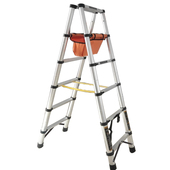 便携伸缩人字梯工程梯铝合金w装 修防晃行走梯子折叠加固升降梯家