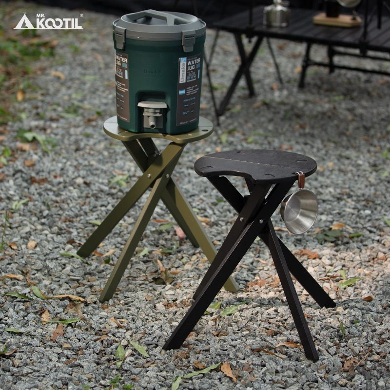 户外露营折e叠置物架水桶架可携式折叠凳多功能角几小圆桌野营马