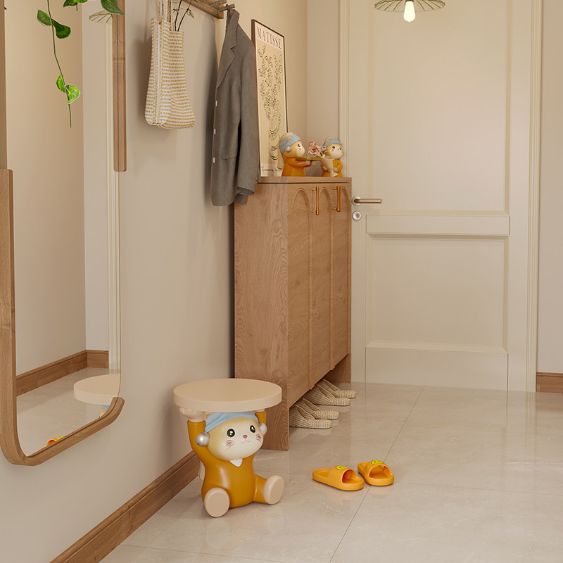 可爱猫咪小凳子j创意个性矮凳入户门换鞋凳门口家用客厅儿童穿鞋,家居饰品,落地摆件,淘宝优惠券,粉丝福利购,淘宝优惠卷