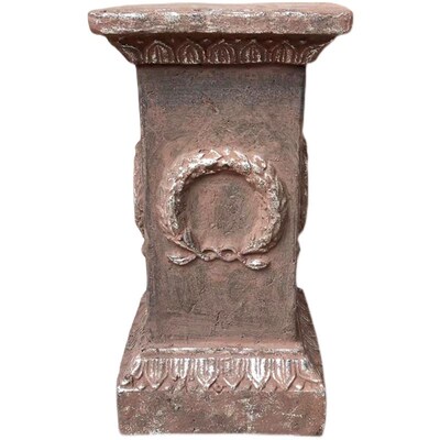 欧式复古做旧罗马柱 阳台庭院花园花E盆底座 粗陶做旧铁锈花架摆