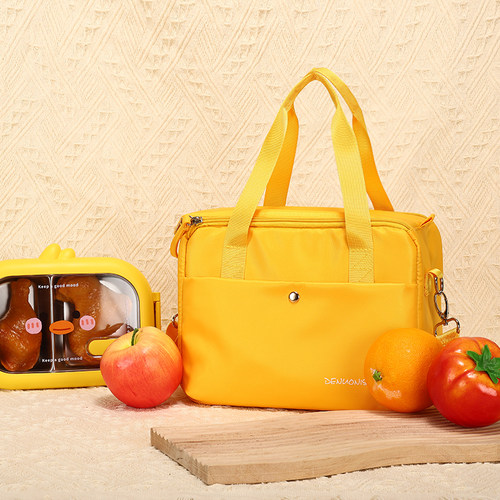 新款户外保温便当袋上班s族带饭便携午餐包外出加厚铝箔收纳手提