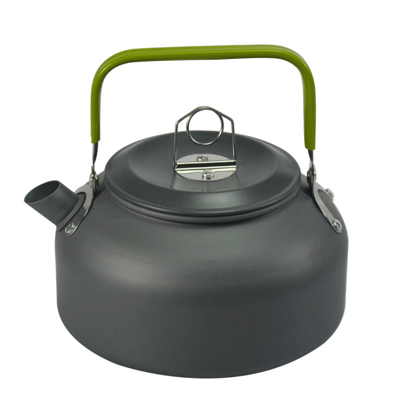 户外0.8L茶壶野外便携烧水壶A 野营野炊开水壶硬质氧化铝咖啡壶