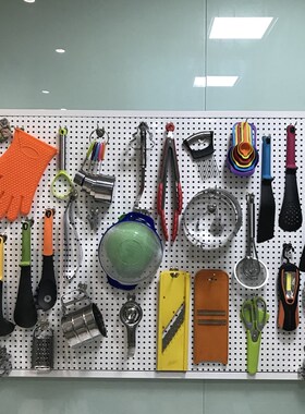 洞洞板千孔板圆孔饰品上墙展示架五金工具家用收T纳手机配件货架