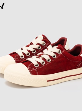 ABT-L复古厚底增高真皮女鞋2026新款春季撞色系带运动休闲板鞋