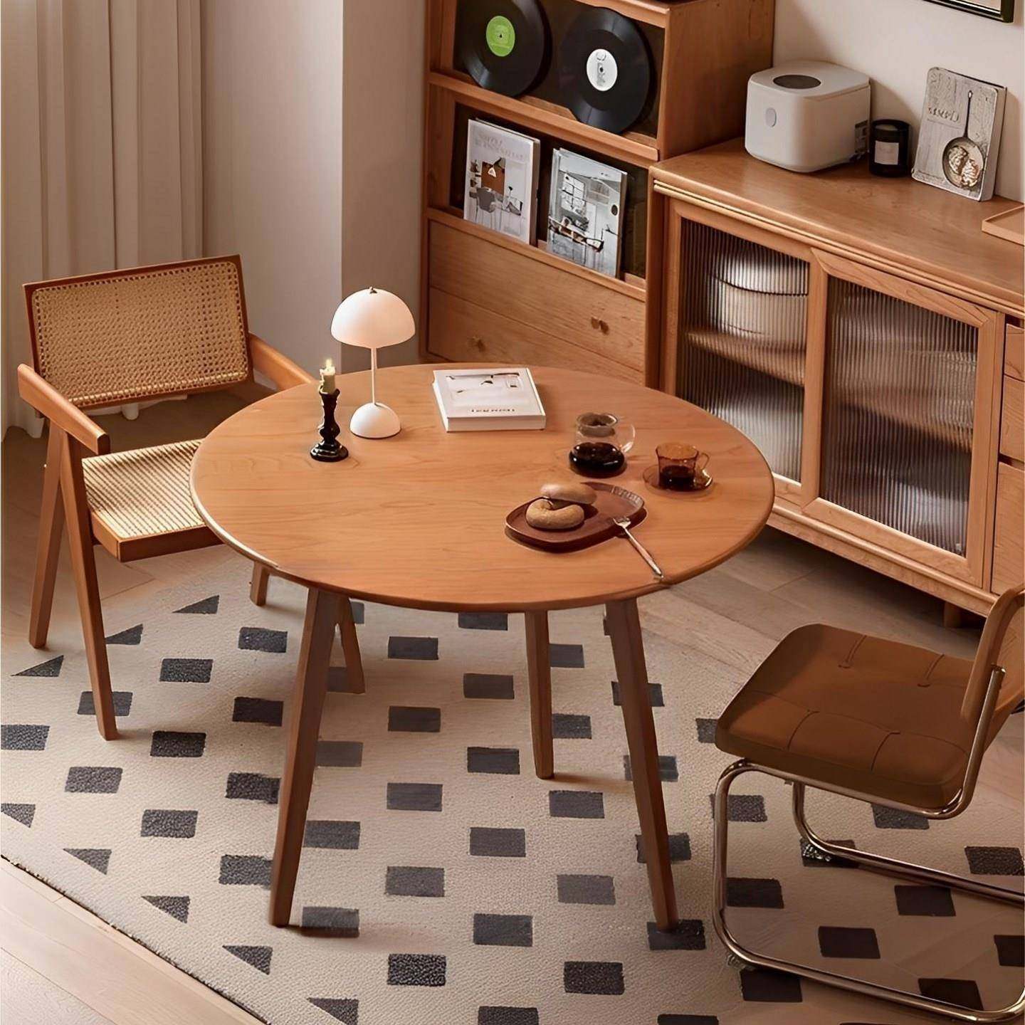 中古风实木圆餐桌家用小户型阳台圆桌子商用奶茶店咖啡店桌椅组合,3C数码配件,其它配件,淘宝优惠券,粉丝福利购,淘宝优惠卷