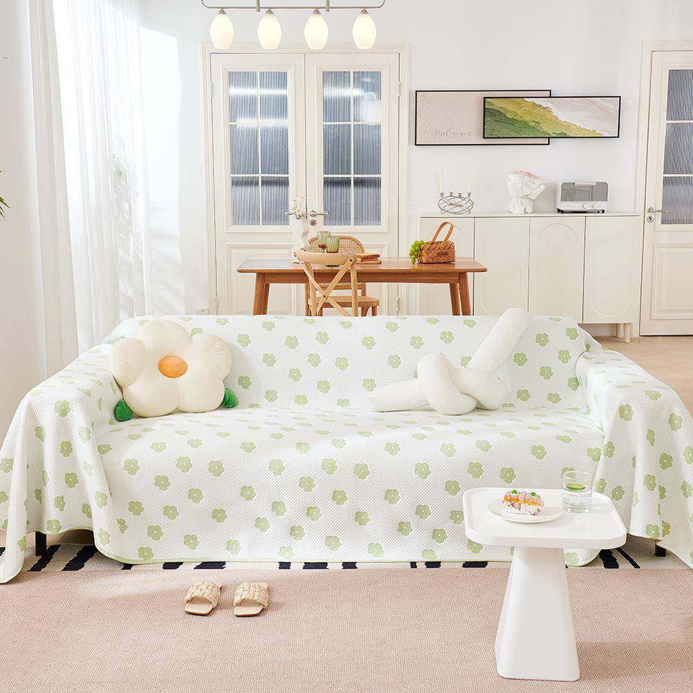 夏季凉感简约现代布艺沙发全盖清新花朵防滑沙发套罩盖巾坐垫子巾,3C数码配件,其它配件,淘宝优惠券,粉丝福利购,淘宝优惠卷