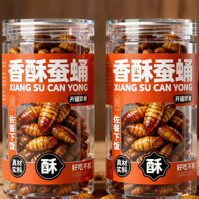 香酥蚕蛹开袋即食酥脆高蛋白肉类熟食下酒菜油炸熟食零食山东特产,粮油调味/速食/干货/烘焙,百合干,淘宝优惠券,粉丝福利购,淘宝优惠卷