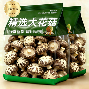 出口品质正宗随州椴木花菇干货肉厚大白花菇特级农家香菇煲汤菌菇