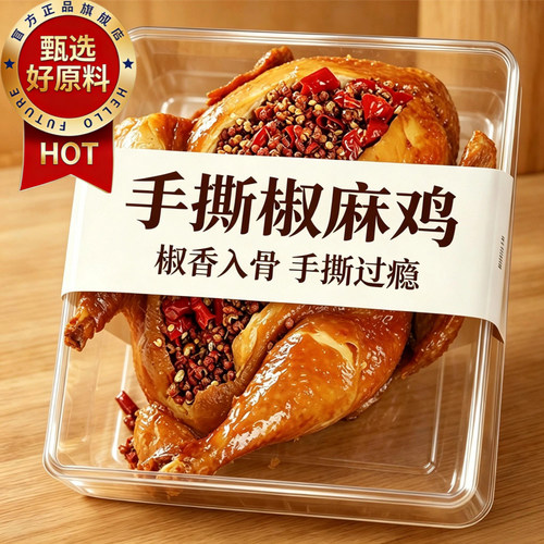 正宗四川特产椒麻鸡整只即食好吃麻椒鸡手撕真空熟食烧鸡零食