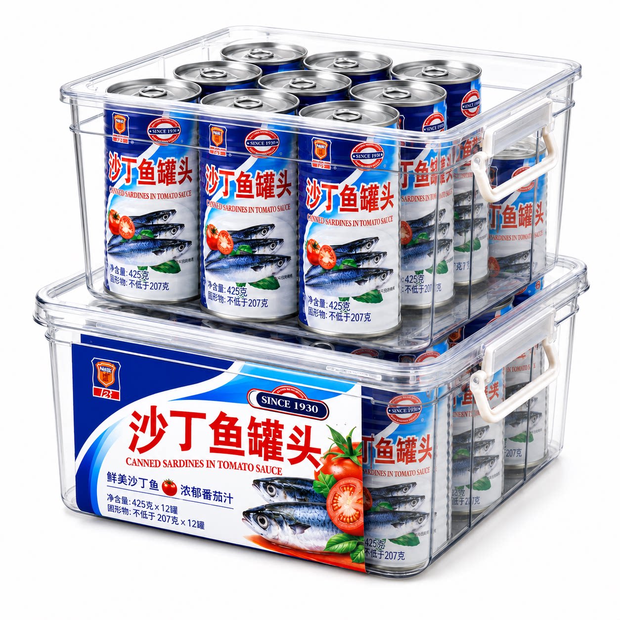 深海沙丁鱼罐头官方旗舰店茄汁沙丁鱼即食肉类熟食海鲜罐头下饭菜