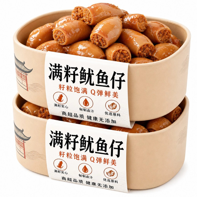 鱿鱼仔即食带籽鲜墨鱼仔网红爆款解馋休闲海味零食品小吃熟食批发