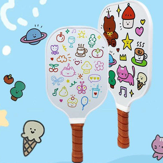 法布锐碳纤维匹克球拍卡通涂鸦系列学校专业训练拍新手初学者套装,运动/瑜伽/健身/球迷用品,匹克球拍,淘宝优惠券,粉丝福利购,淘宝优惠卷