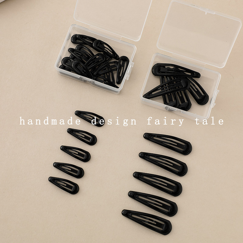 （10个装）5厘米水滴bb夹糖果色彩色滴油发夹儿童女童少女碎发夹