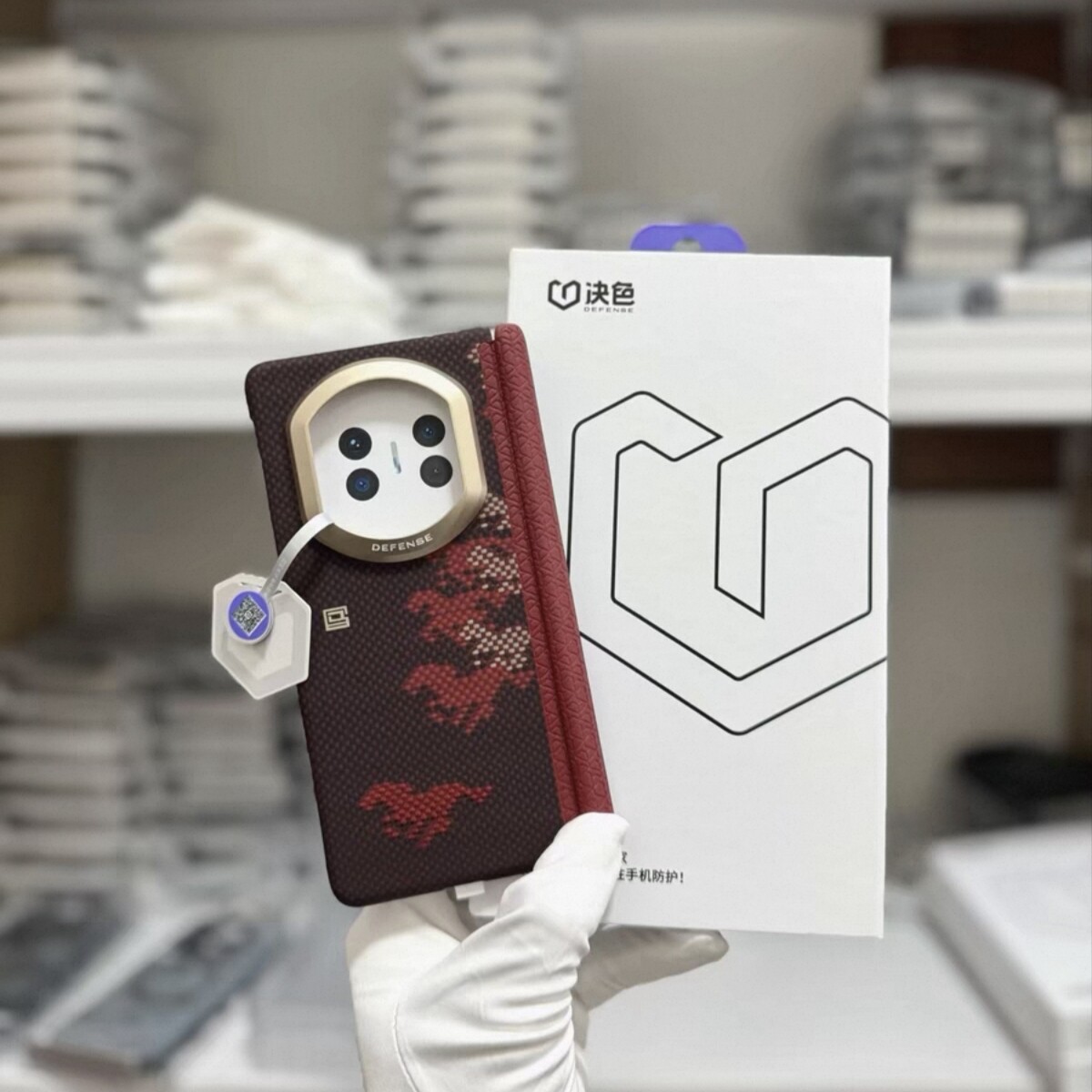 万马奔腾&middot;骏骐骥」决色适用华为matex7凯夫拉手机壳新款华为x7典藏中轴铰链全包芳纶纤维磁吸高端保护套男女