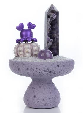 梦幻紫水晶客厅摆件紫色星球水晶