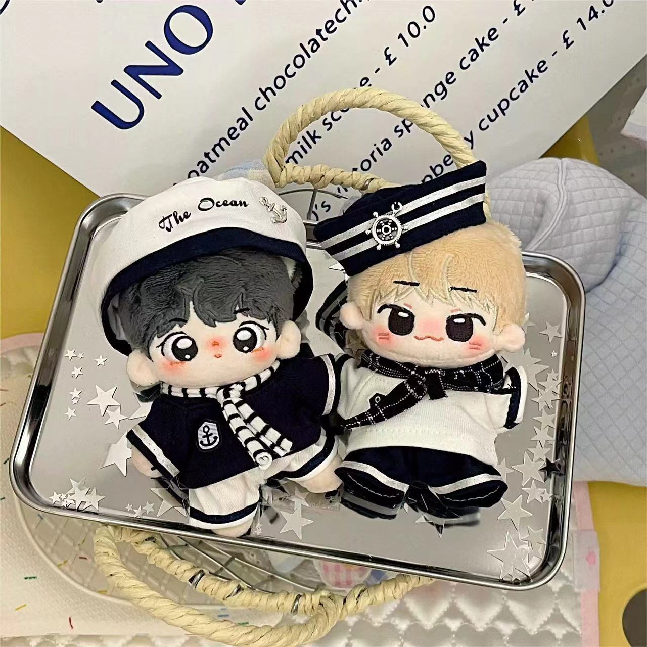 【现货】10厘米无属性现货棉花娃娃娃衣航海家套装20cm娃衣