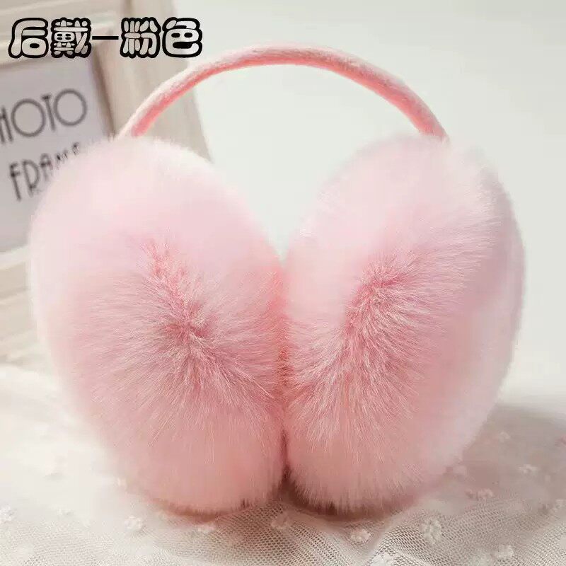双面绒毛百搭耳套耳包耳罩儿童可爱毛绒耳捂纯色女士冬季保暖耳帽