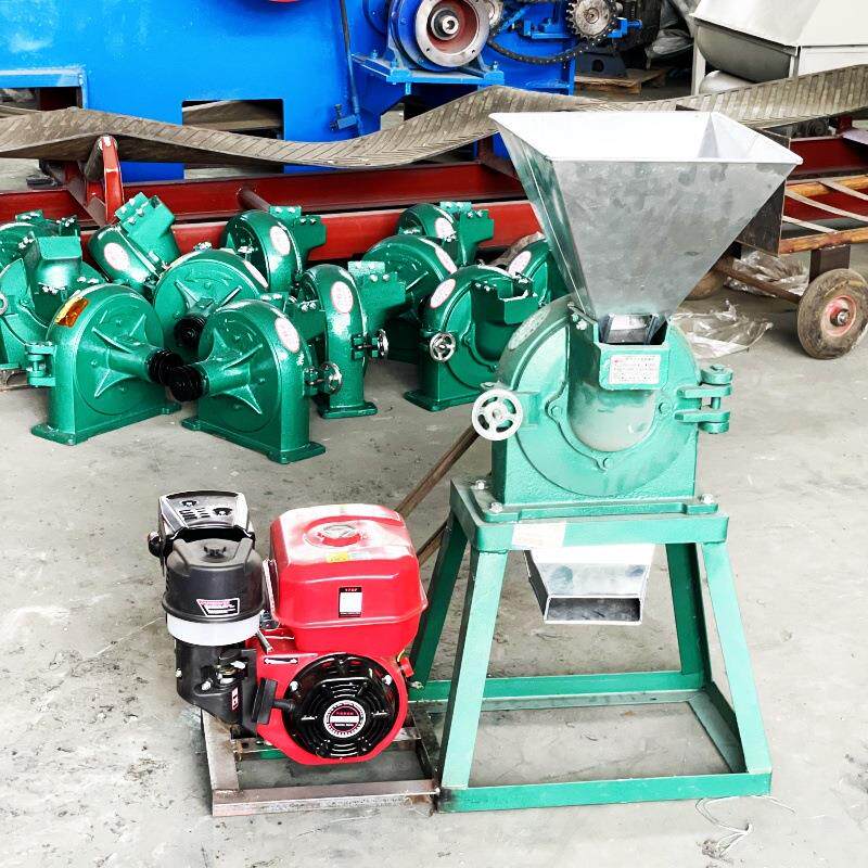 汽油款齿盘式粮食粉碎机牡蛎壳粉碎机食盐化工原料粉碎机