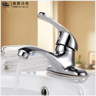 2024新款黄铜申达斯二联双联玻璃盆台盆冷热水双孔面盆水龙头