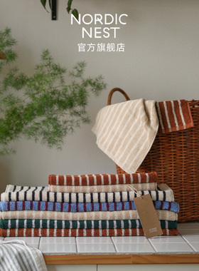 瑞典进口Scandi Living漫游系列Drift浴巾毛巾男女纯棉家用大人