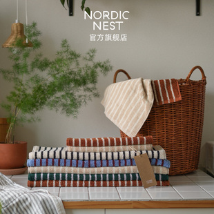 瑞典进口Scandi Living漫游系列Drift浴巾毛巾男女纯棉家用大人