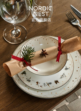 WIK & WALSØE圣诞清晨系列杯子和碟陶瓷餐具套装下午茶餐具欧式