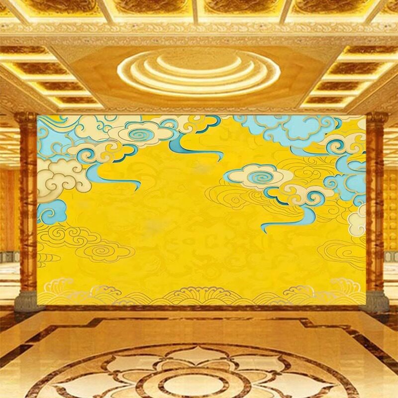 仙道佛墙纸寺庙佛堂神仙座位供桌台背景墙装饰壁画缎带祥云壁纸,家装主材,无纺布墙纸,淘宝优惠券,粉丝福利购,淘宝优惠卷