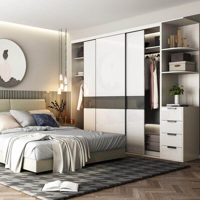 志邦全屋定制衣柜卧室衣柜推拉门衣帽间整体大衣柜简约现代卧室50