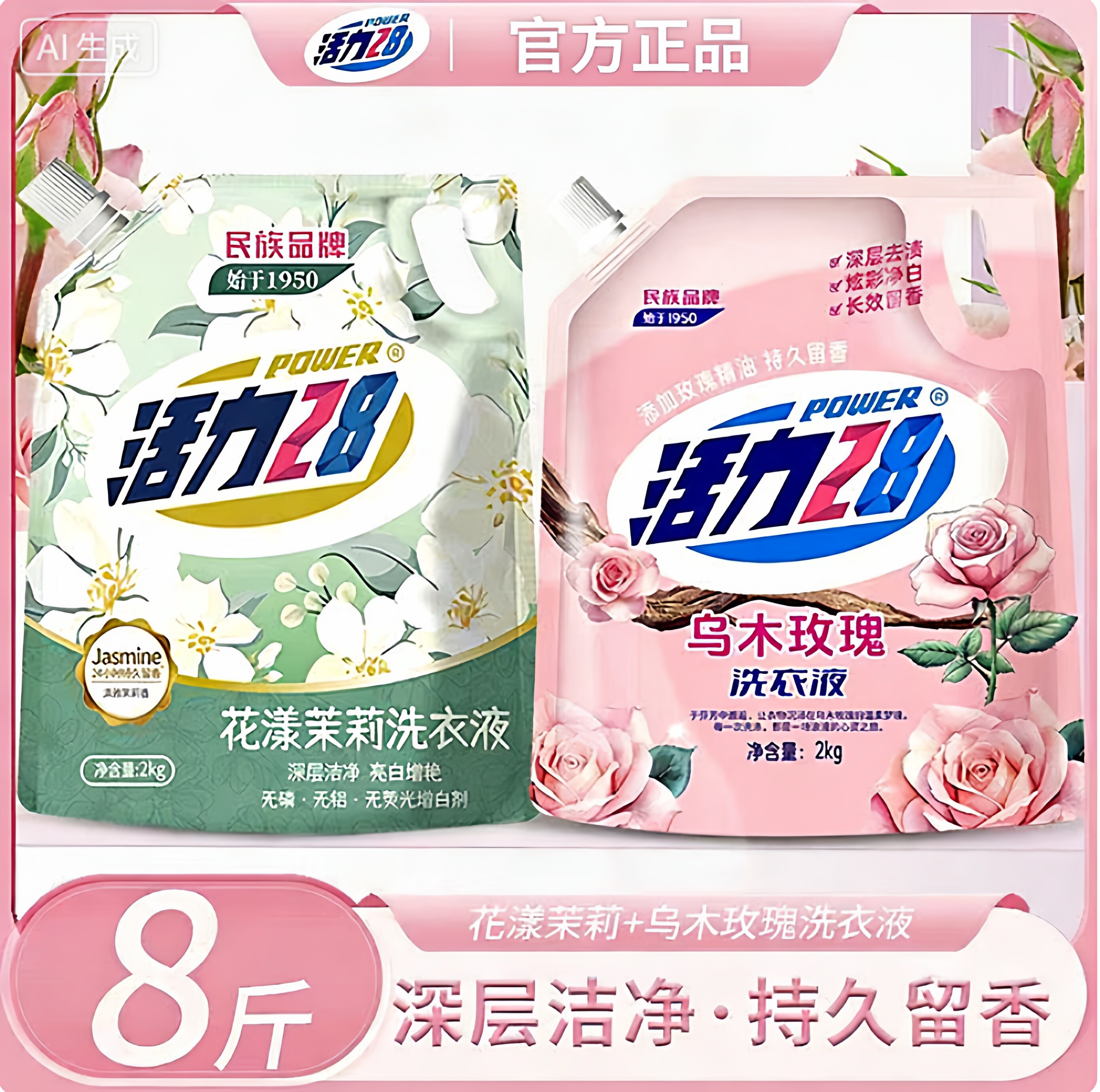 活力28洗衣液持久留香深层洁净