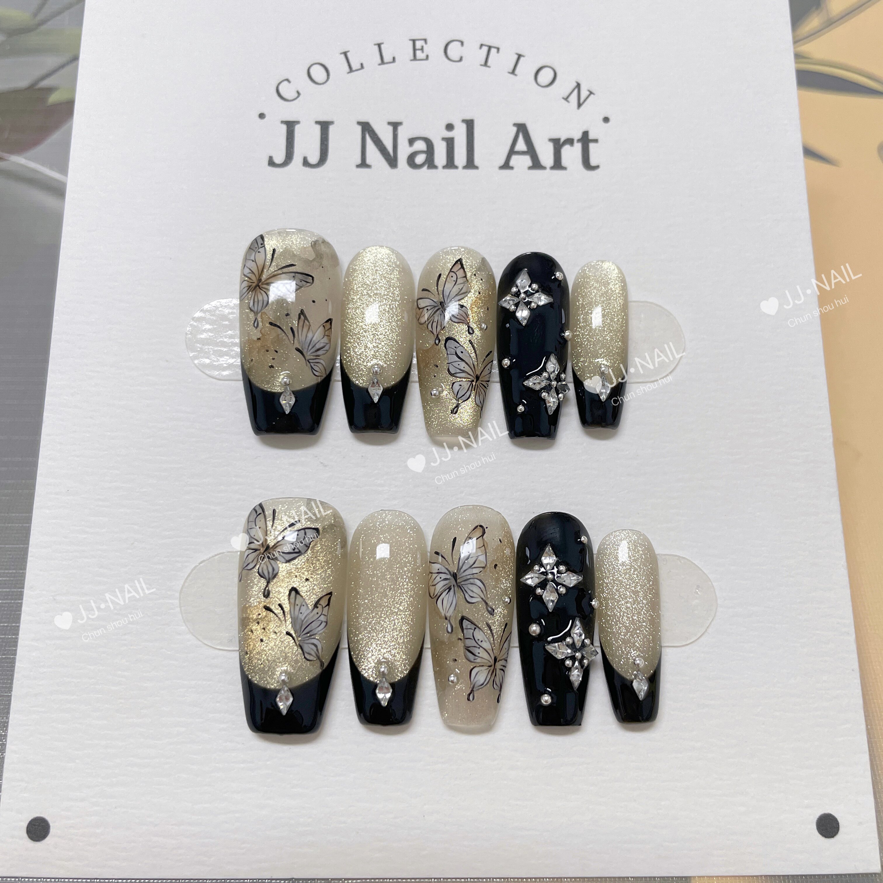 【临去秋波】纯手工穿戴甲美甲