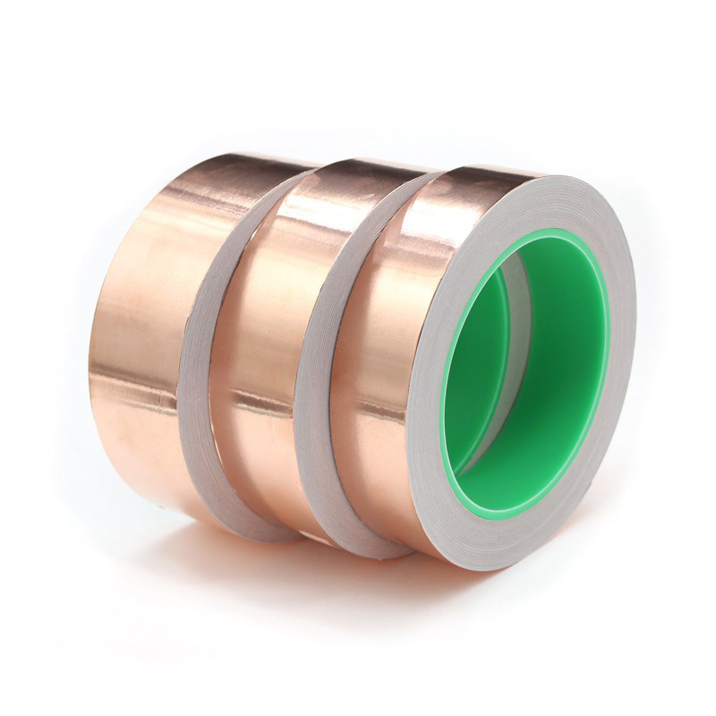 单双面导电铜箔胶带耐高温防辐射电磁屏蔽胶带主板散热铜箔贴纸