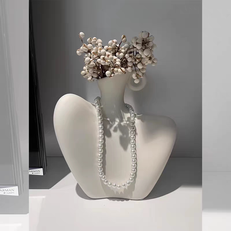 云端丨高级感艺术创意美人肩陶瓷花瓶电视机柜客厅小众设计感摆件