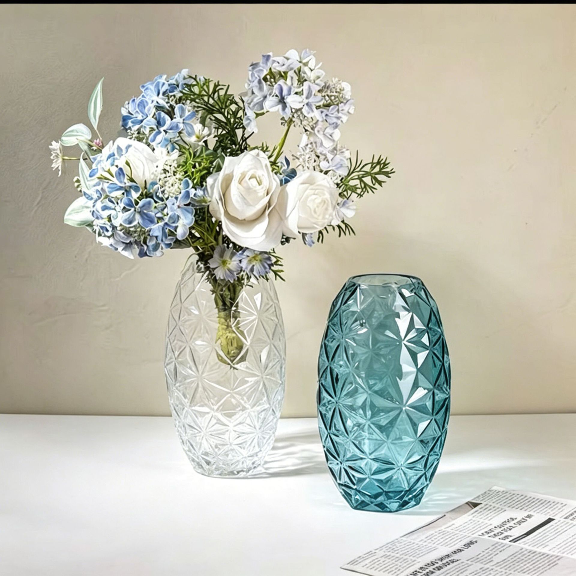 玻璃花瓶透明插花水养