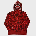 BH12 - Bp Color Camo Shark Full Zip Hoodie (SS23) Red