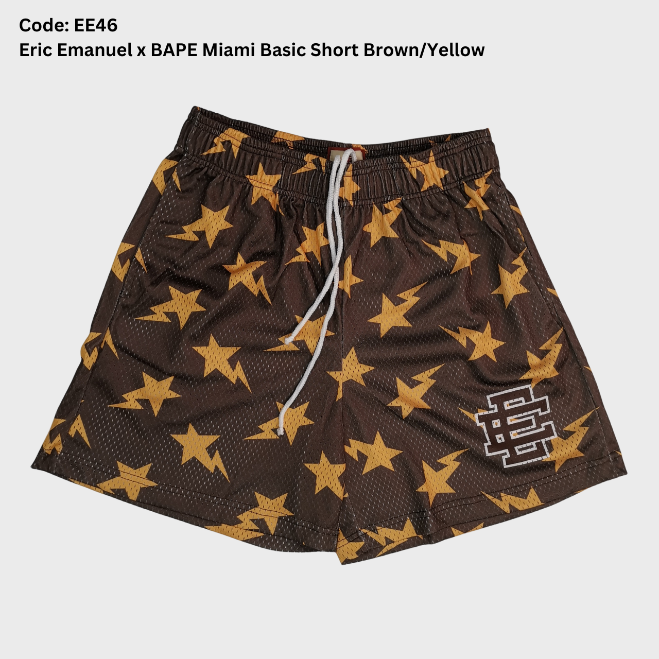 thumbnail for Eric Emanuel EE Shorts Beach Pants Europe & America High Street Couple Mesh Holo Tag