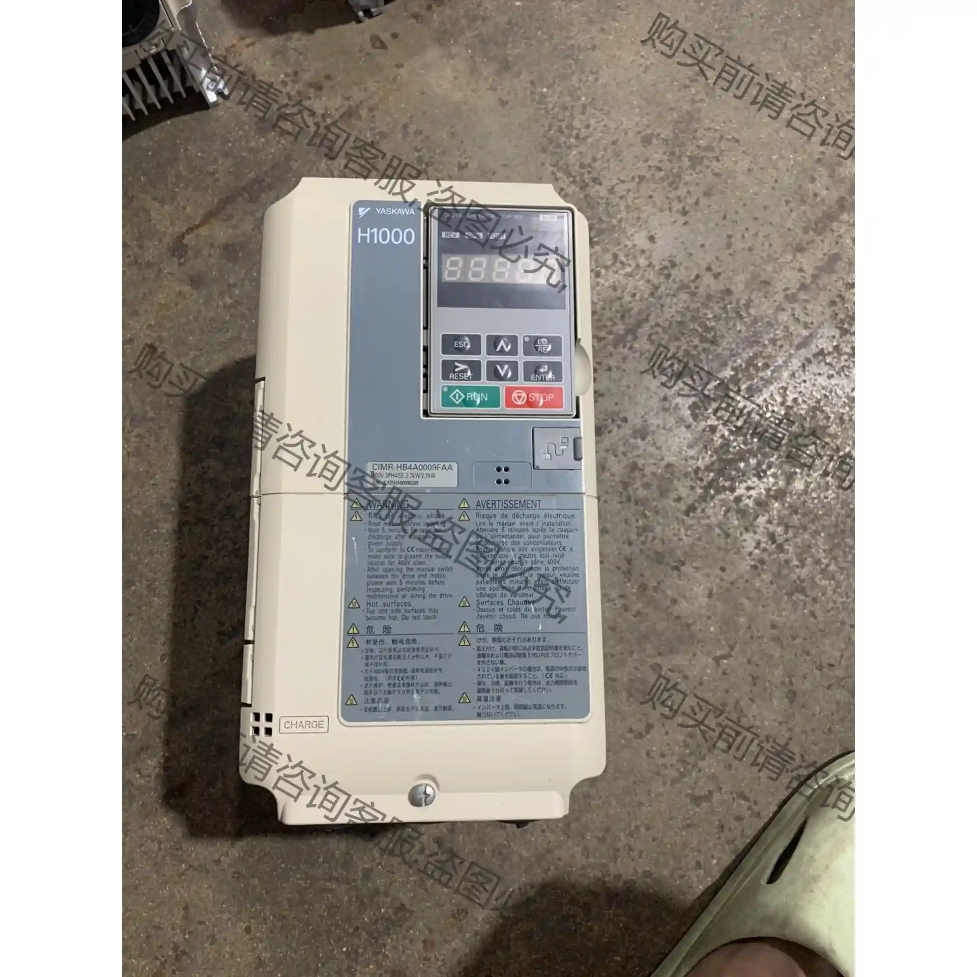 安川H1000变频器2.2KW，HB40009FAA，实物拍 先议价 拆机货包好