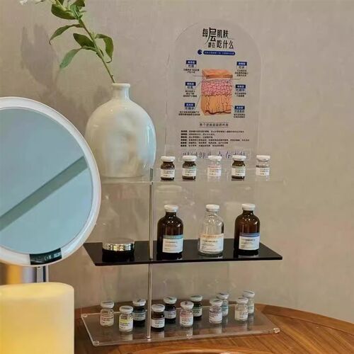 皮肤层级吃什么水乳n霜皮肤管理美妆店摆件门店摆件护肤知识摆件