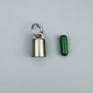 新款迷你精致轻巧纯o钛小药瓶急救药随身便携式药盒深度防水防潮