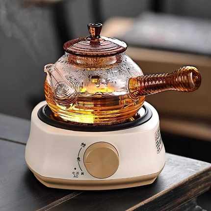 全玻璃恒温煮茶壶家用多功能办公室小型煮茶壶烧水壶2024新款