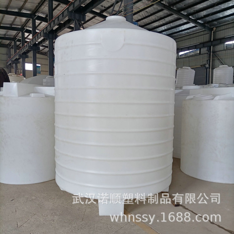 武汉诺顺5立方pe锥形加药箱 药剂配制尖底塑料桶带电机搅拌溶药罐