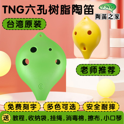 台湾TNG树脂陶笛6孔中音AC学生用